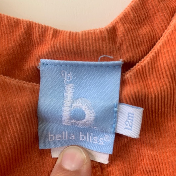 Orange Corduroy Bella Bliss Long Jonjon/overalls - Picture 2 of 3